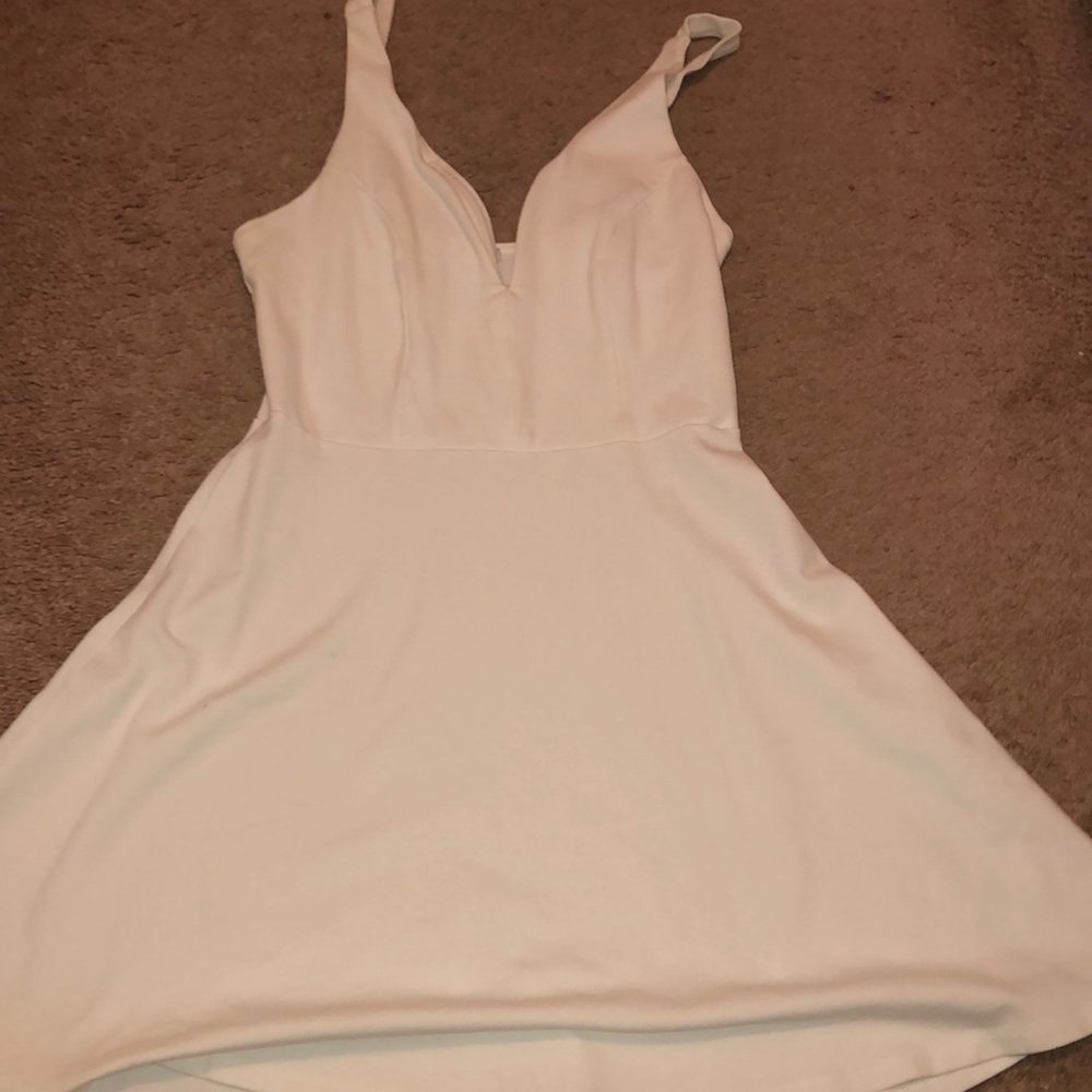 White sweetheart skater dress